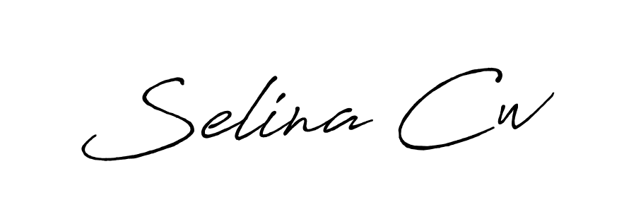 if you are searching for the best signature style for your name Selina Cw. so please give up your signature search. here we have designed multiple signature styles  using Antro_Vectra_Bolder. Selina Cw signature style 7 images and pictures png