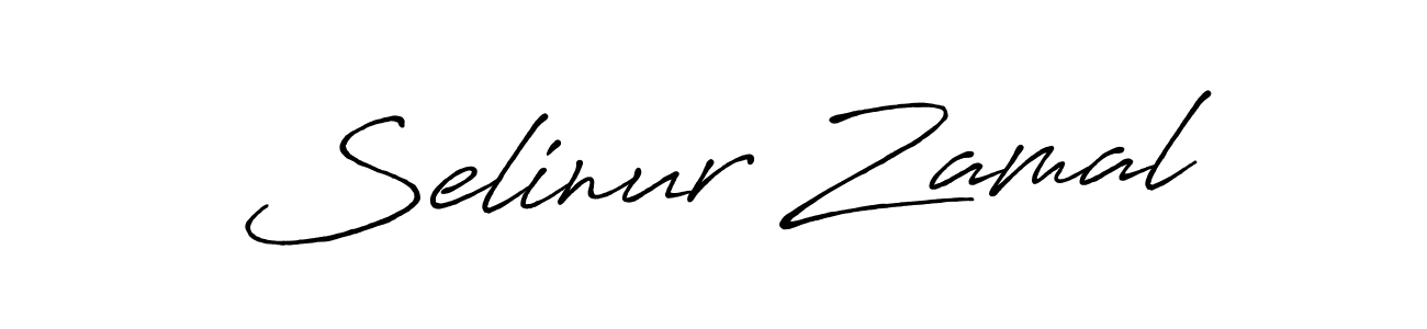 Selinur Zamal stylish signature style. Best Handwritten Sign (Antro_Vectra_Bolder) for my name. Handwritten Signature Collection Ideas for my name Selinur Zamal. Selinur Zamal signature style 7 images and pictures png