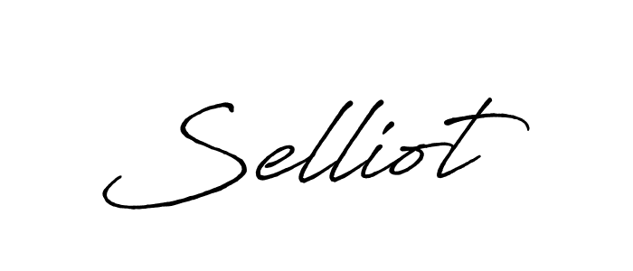 Selliot stylish signature style. Best Handwritten Sign (Antro_Vectra_Bolder) for my name. Handwritten Signature Collection Ideas for my name Selliot. Selliot signature style 7 images and pictures png