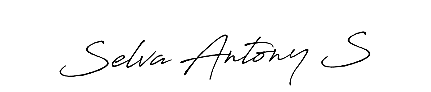 You can use this online signature creator to create a handwritten signature for the name Selva Antony S. This is the best online autograph maker. Selva Antony S signature style 7 images and pictures png