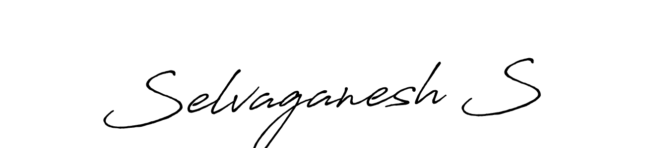 Create a beautiful signature design for name Selvaganesh S. With this signature (Antro_Vectra_Bolder) fonts, you can make a handwritten signature for free. Selvaganesh S signature style 7 images and pictures png