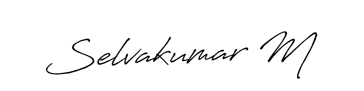 Design your own signature with our free online signature maker. With this signature software, you can create a handwritten (Antro_Vectra_Bolder) signature for name Selvakumar M. Selvakumar M signature style 7 images and pictures png