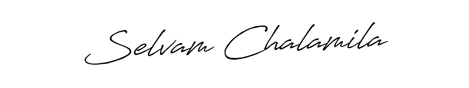 Antro_Vectra_Bolder is a professional signature style that is perfect for those who want to add a touch of class to their signature. It is also a great choice for those who want to make their signature more unique. Get Selvam Chalamila name to fancy signature for free. Selvam Chalamila signature style 7 images and pictures png