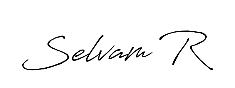 Selvam R stylish signature style. Best Handwritten Sign (Antro_Vectra_Bolder) for my name. Handwritten Signature Collection Ideas for my name Selvam R. Selvam R signature style 7 images and pictures png