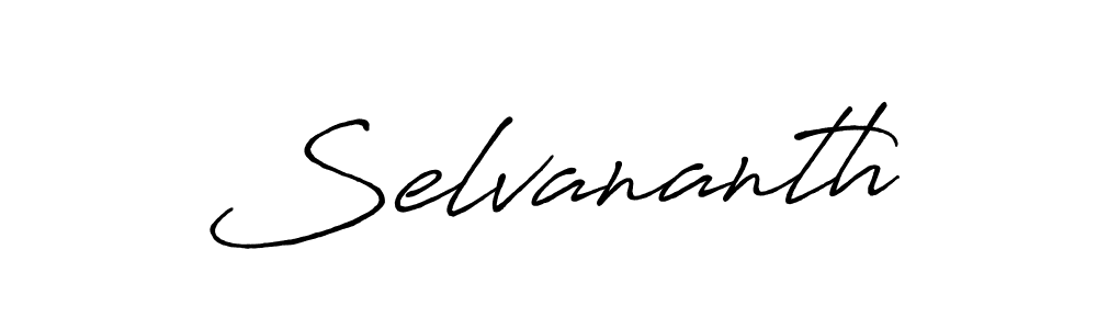 Use a signature maker to create a handwritten signature online. With this signature software, you can design (Antro_Vectra_Bolder) your own signature for name Selvananth. Selvananth signature style 7 images and pictures png