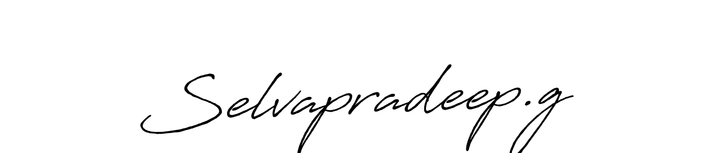 Design your own signature with our free online signature maker. With this signature software, you can create a handwritten (Antro_Vectra_Bolder) signature for name Selvapradeep.g. Selvapradeep.g signature style 7 images and pictures png