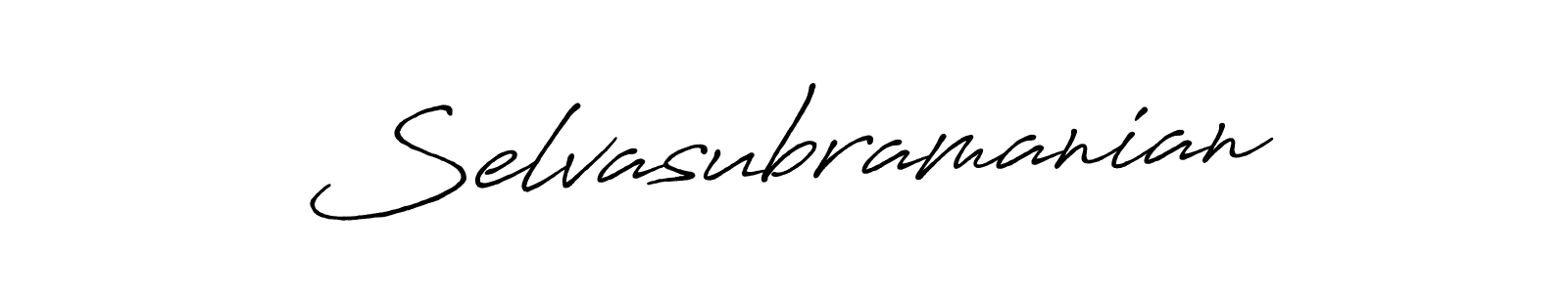 Make a beautiful signature design for name Selvasubramanian. With this signature (Antro_Vectra_Bolder) style, you can create a handwritten signature for free. Selvasubramanian signature style 7 images and pictures png