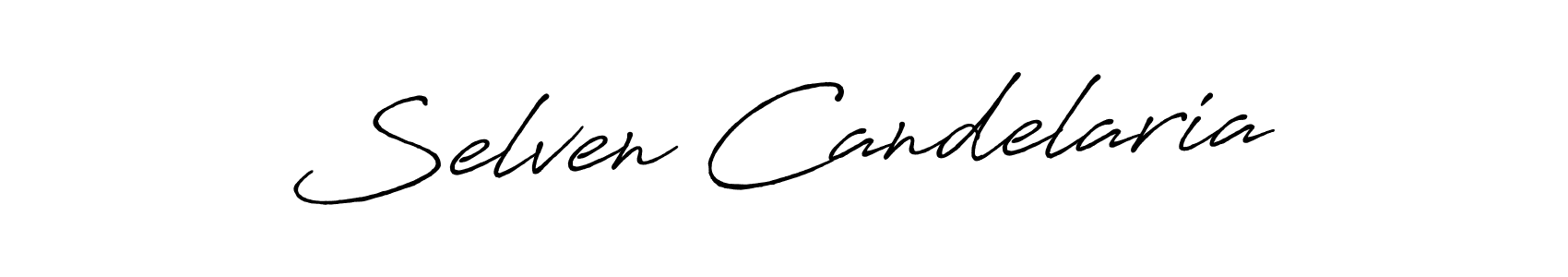 Create a beautiful signature design for name Selven Candelaria. With this signature (Antro_Vectra_Bolder) fonts, you can make a handwritten signature for free. Selven Candelaria signature style 7 images and pictures png