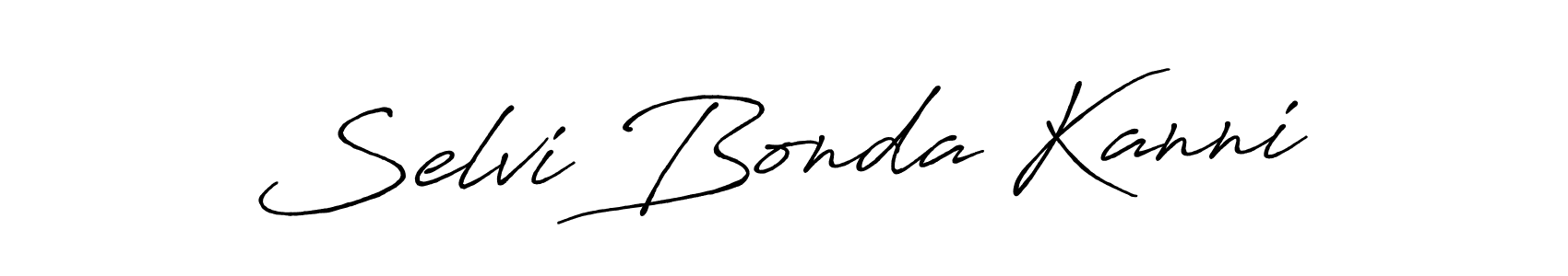 Selvi Bonda Kanni stylish signature style. Best Handwritten Sign (Antro_Vectra_Bolder) for my name. Handwritten Signature Collection Ideas for my name Selvi Bonda Kanni. Selvi Bonda Kanni signature style 7 images and pictures png