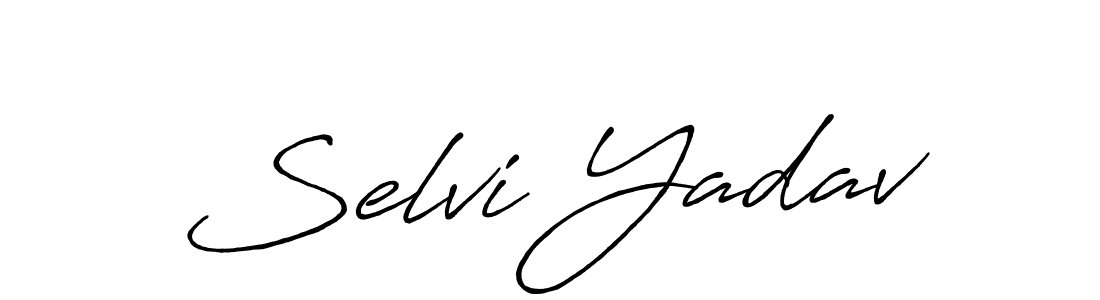 Antro_Vectra_Bolder is a professional signature style that is perfect for those who want to add a touch of class to their signature. It is also a great choice for those who want to make their signature more unique. Get Selvi Yadav name to fancy signature for free. Selvi Yadav signature style 7 images and pictures png