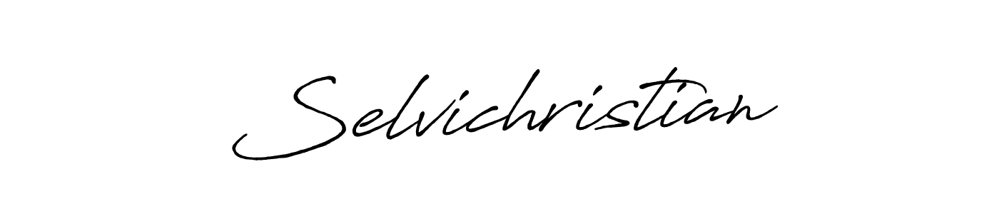The best way (Antro_Vectra_Bolder) to make a short signature is to pick only two or three words in your name. The name Selvichristian include a total of six letters. For converting this name. Selvichristian signature style 7 images and pictures png