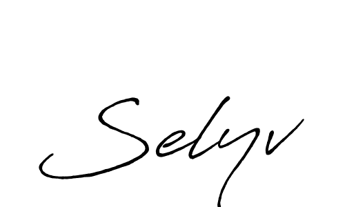 Also You can easily find your signature by using the search form. We will create Selyv name handwritten signature images for you free of cost using Antro_Vectra_Bolder sign style. Selyv signature style 7 images and pictures png