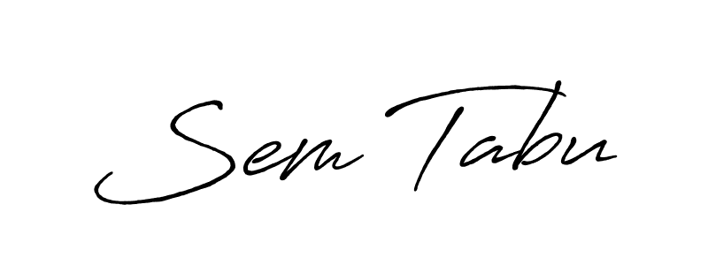 Design your own signature with our free online signature maker. With this signature software, you can create a handwritten (Antro_Vectra_Bolder) signature for name Sem Tabu. Sem Tabu signature style 7 images and pictures png