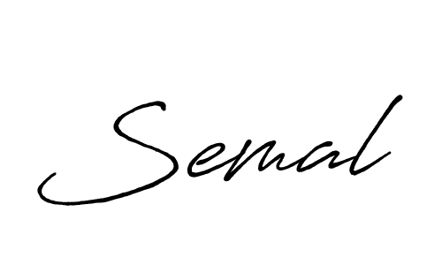 Use a signature maker to create a handwritten signature online. With this signature software, you can design (Antro_Vectra_Bolder) your own signature for name Semal. Semal signature style 7 images and pictures png