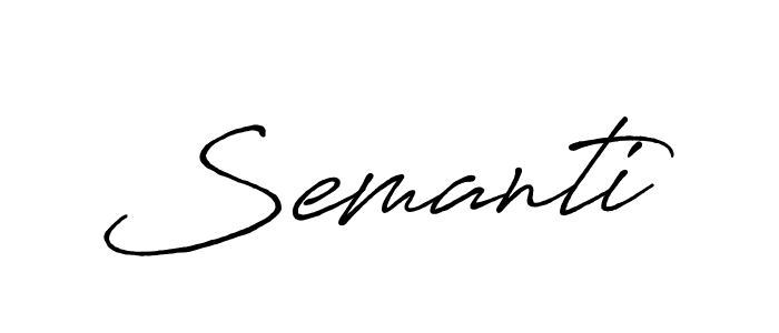 Make a beautiful signature design for name Semanti. Use this online signature maker to create a handwritten signature for free. Semanti signature style 7 images and pictures png