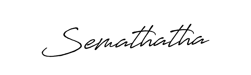 Create a beautiful signature design for name Semathatha. With this signature (Antro_Vectra_Bolder) fonts, you can make a handwritten signature for free. Semathatha signature style 7 images and pictures png