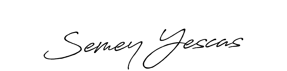You should practise on your own different ways (Antro_Vectra_Bolder) to write your name (Semey Yescas) in signature. don't let someone else do it for you. Semey Yescas signature style 7 images and pictures png