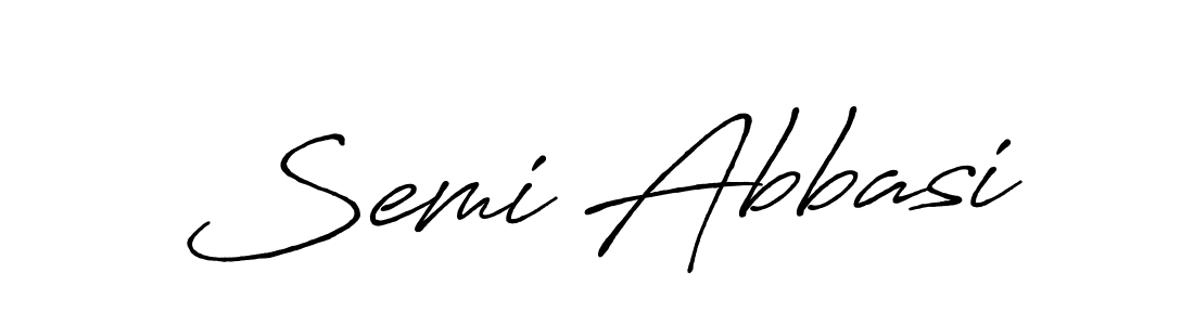 Create a beautiful signature design for name Semi Abbasi. With this signature (Antro_Vectra_Bolder) fonts, you can make a handwritten signature for free. Semi Abbasi signature style 7 images and pictures png