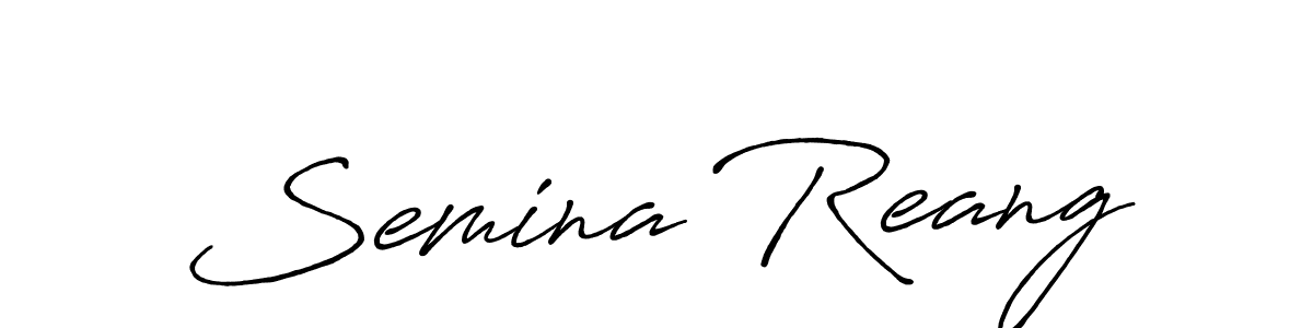 Make a short Semina Reang signature style. Manage your documents anywhere anytime using Antro_Vectra_Bolder. Create and add eSignatures, submit forms, share and send files easily. Semina Reang signature style 7 images and pictures png