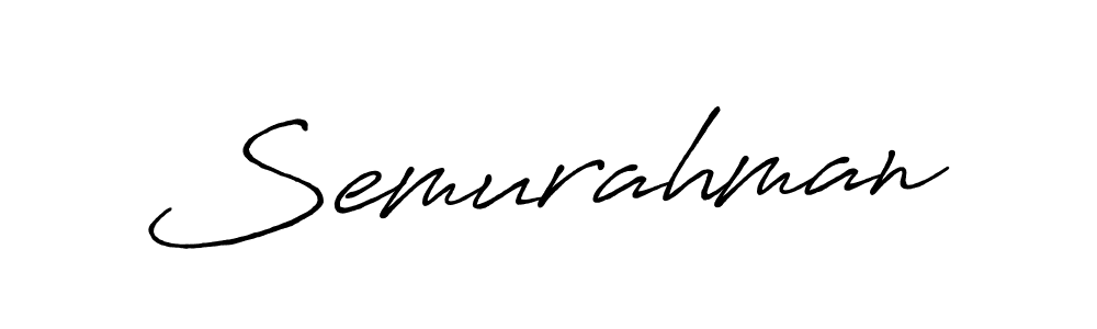 Also we have Semurahman name is the best signature style. Create professional handwritten signature collection using Antro_Vectra_Bolder autograph style. Semurahman signature style 7 images and pictures png