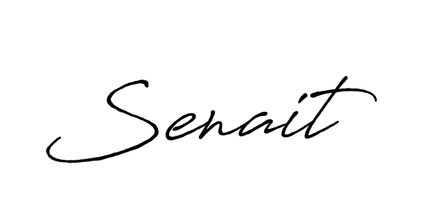 Design your own signature with our free online signature maker. With this signature software, you can create a handwritten (Antro_Vectra_Bolder) signature for name Senait. Senait signature style 7 images and pictures png