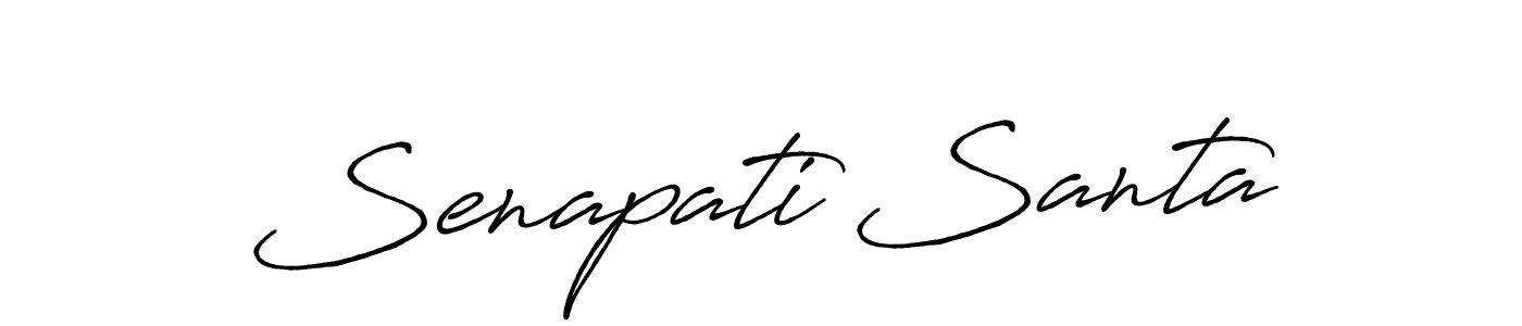 Make a beautiful signature design for name Senapati Santa. With this signature (Antro_Vectra_Bolder) style, you can create a handwritten signature for free. Senapati Santa signature style 7 images and pictures png