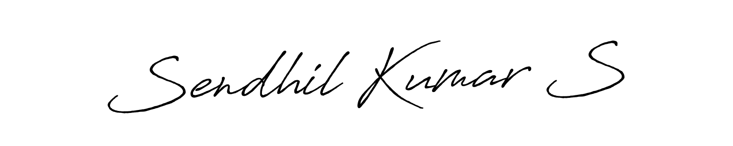 Make a beautiful signature design for name Sendhil Kumar S. With this signature (Antro_Vectra_Bolder) style, you can create a handwritten signature for free. Sendhil Kumar S signature style 7 images and pictures png