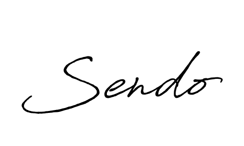 Design your own signature with our free online signature maker. With this signature software, you can create a handwritten (Antro_Vectra_Bolder) signature for name Sendo. Sendo signature style 7 images and pictures png