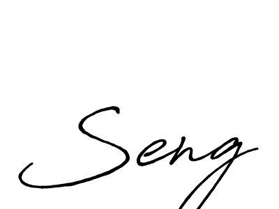 Make a beautiful signature design for name Seng. With this signature (Antro_Vectra_Bolder) style, you can create a handwritten signature for free. Seng signature style 7 images and pictures png