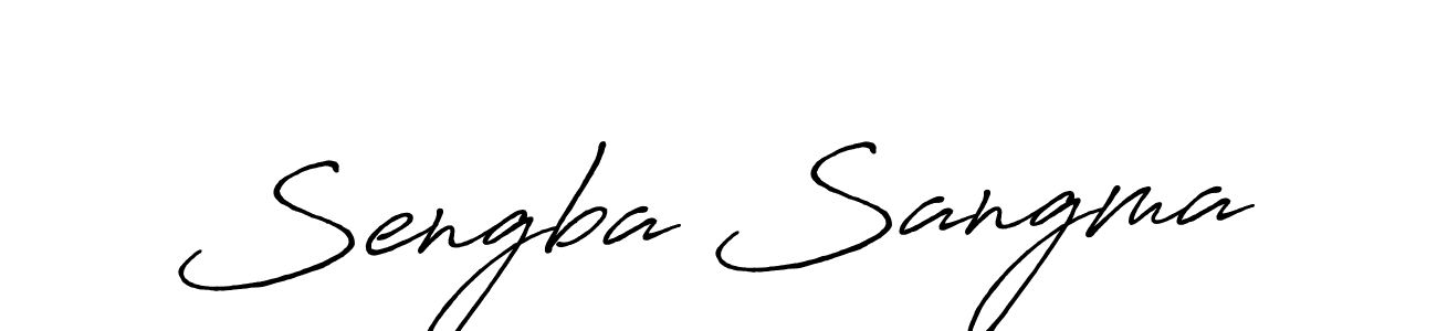 Make a beautiful signature design for name Sengba Sangma. With this signature (Antro_Vectra_Bolder) style, you can create a handwritten signature for free. Sengba Sangma signature style 7 images and pictures png