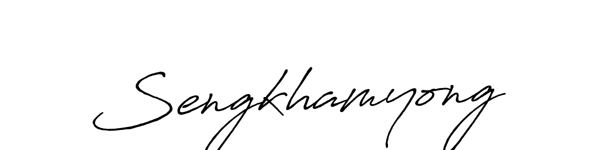 Make a beautiful signature design for name Sengkhamyong. With this signature (Antro_Vectra_Bolder) style, you can create a handwritten signature for free. Sengkhamyong signature style 7 images and pictures png