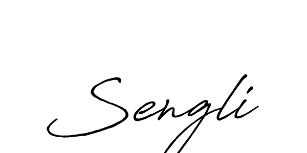 Create a beautiful signature design for name Sengli. With this signature (Antro_Vectra_Bolder) fonts, you can make a handwritten signature for free. Sengli signature style 7 images and pictures png