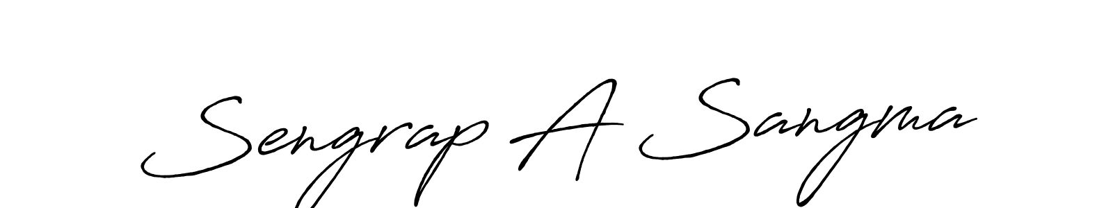 Similarly Antro_Vectra_Bolder is the best handwritten signature design. Signature creator online .You can use it as an online autograph creator for name Sengrap A Sangma. Sengrap A Sangma signature style 7 images and pictures png