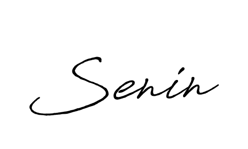 Make a beautiful signature design for name Senin. With this signature (Antro_Vectra_Bolder) style, you can create a handwritten signature for free. Senin signature style 7 images and pictures png
