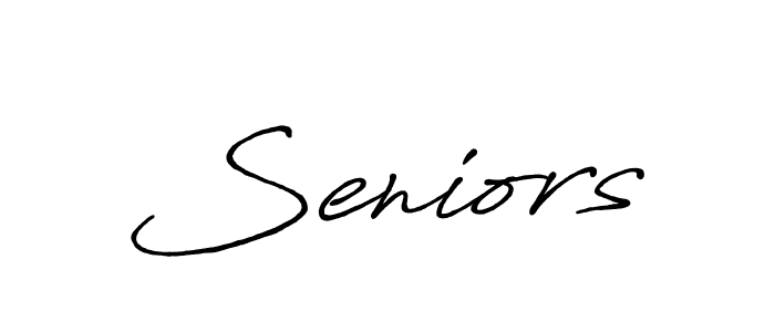How to make Seniors signature? Antro_Vectra_Bolder is a professional autograph style. Create handwritten signature for Seniors name. Seniors signature style 7 images and pictures png
