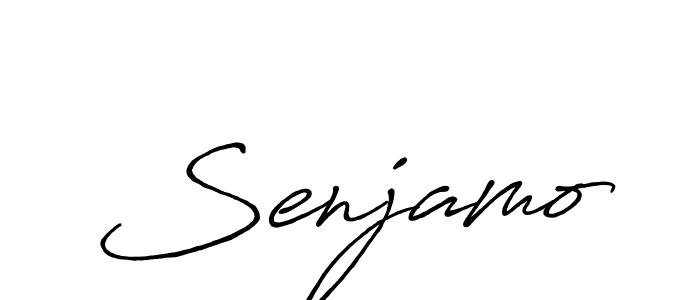 if you are searching for the best signature style for your name Senjamo. so please give up your signature search. here we have designed multiple signature styles  using Antro_Vectra_Bolder. Senjamo signature style 7 images and pictures png