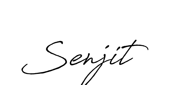 How to make Senjit name signature. Use Antro_Vectra_Bolder style for creating short signs online. This is the latest handwritten sign. Senjit signature style 7 images and pictures png