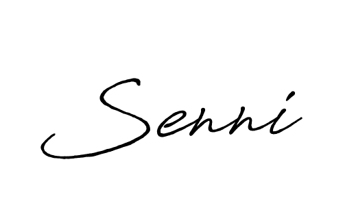 Senni stylish signature style. Best Handwritten Sign (Antro_Vectra_Bolder) for my name. Handwritten Signature Collection Ideas for my name Senni. Senni signature style 7 images and pictures png