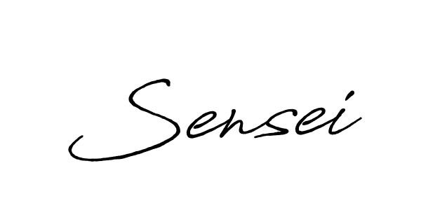 Create a beautiful signature design for name Sensei. With this signature (Antro_Vectra_Bolder) fonts, you can make a handwritten signature for free. Sensei signature style 7 images and pictures png