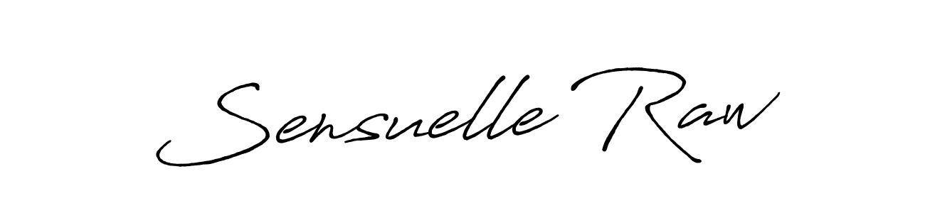 Create a beautiful signature design for name Sensuelle Raw. With this signature (Antro_Vectra_Bolder) fonts, you can make a handwritten signature for free. Sensuelle Raw signature style 7 images and pictures png