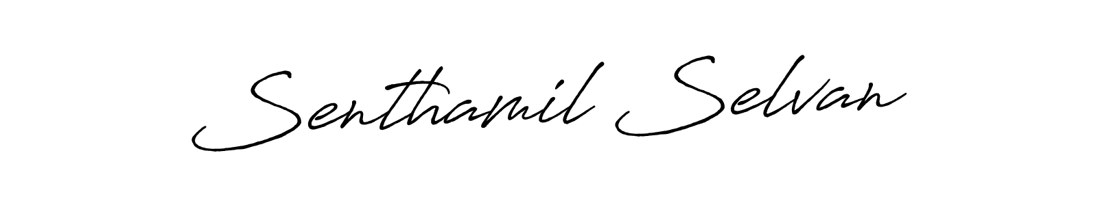 Create a beautiful signature design for name Senthamil Selvan. With this signature (Antro_Vectra_Bolder) fonts, you can make a handwritten signature for free. Senthamil Selvan signature style 7 images and pictures png