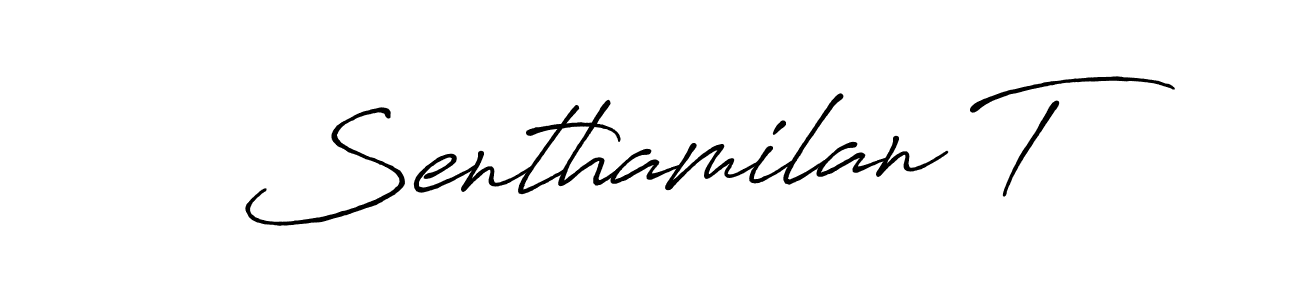 Make a beautiful signature design for name Senthamilan T. Use this online signature maker to create a handwritten signature for free. Senthamilan T signature style 7 images and pictures png