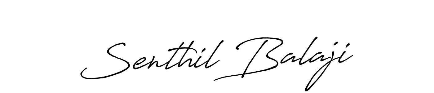 Antro_Vectra_Bolder is a professional signature style that is perfect for those who want to add a touch of class to their signature. It is also a great choice for those who want to make their signature more unique. Get Senthil Balaji name to fancy signature for free. Senthil Balaji signature style 7 images and pictures png