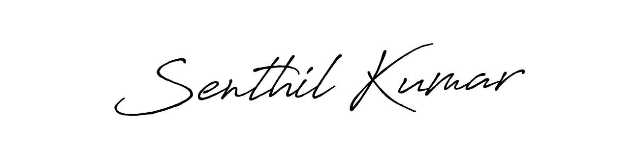 Create a beautiful signature design for name Senthil Kumar. With this signature (Antro_Vectra_Bolder) fonts, you can make a handwritten signature for free. Senthil Kumar signature style 7 images and pictures png