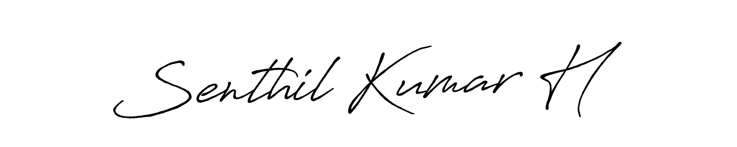 if you are searching for the best signature style for your name Senthil Kumar H. so please give up your signature search. here we have designed multiple signature styles  using Antro_Vectra_Bolder. Senthil Kumar H signature style 7 images and pictures png