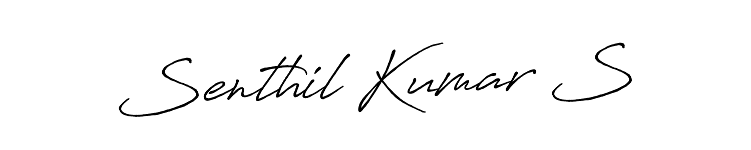 Make a beautiful signature design for name Senthil Kumar S. With this signature (Antro_Vectra_Bolder) style, you can create a handwritten signature for free. Senthil Kumar S signature style 7 images and pictures png