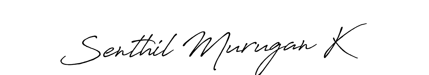 Design your own signature with our free online signature maker. With this signature software, you can create a handwritten (Antro_Vectra_Bolder) signature for name Senthil Murugan K. Senthil Murugan K signature style 7 images and pictures png