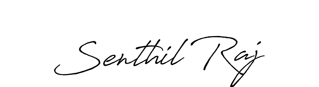 Make a beautiful signature design for name Senthil Raj. With this signature (Antro_Vectra_Bolder) style, you can create a handwritten signature for free. Senthil Raj signature style 7 images and pictures png