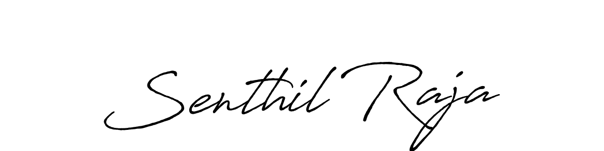 Make a beautiful signature design for name Senthil Raja. With this signature (Antro_Vectra_Bolder) style, you can create a handwritten signature for free. Senthil Raja signature style 7 images and pictures png