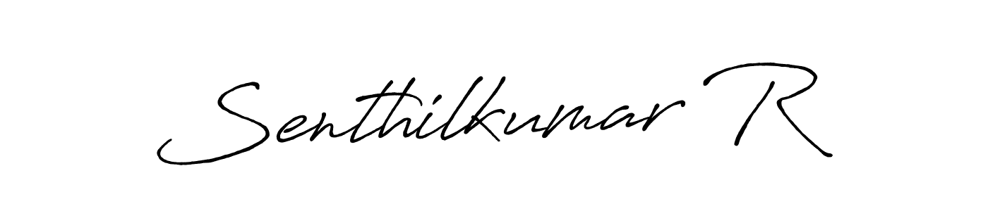 This is the best signature style for the Senthilkumar R name. Also you like these signature font (Antro_Vectra_Bolder). Mix name signature. Senthilkumar R signature style 7 images and pictures png